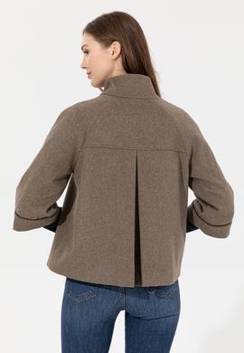 Kadın Kahverengi Kaşe Kaban - 50260822004