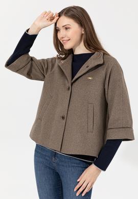 Kadın Kahverengi Kaşe Kaban - 50260822004