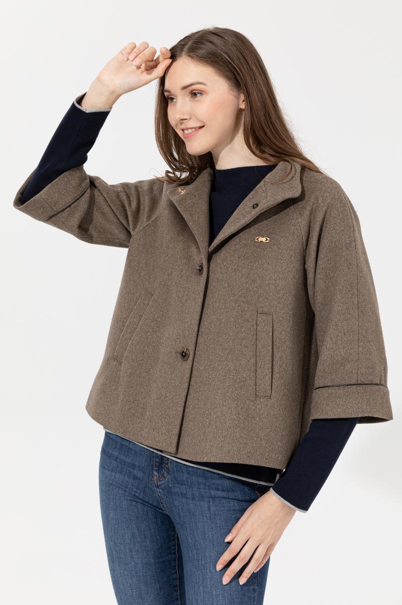 Kadın Kahverengi Kaşe Kaban