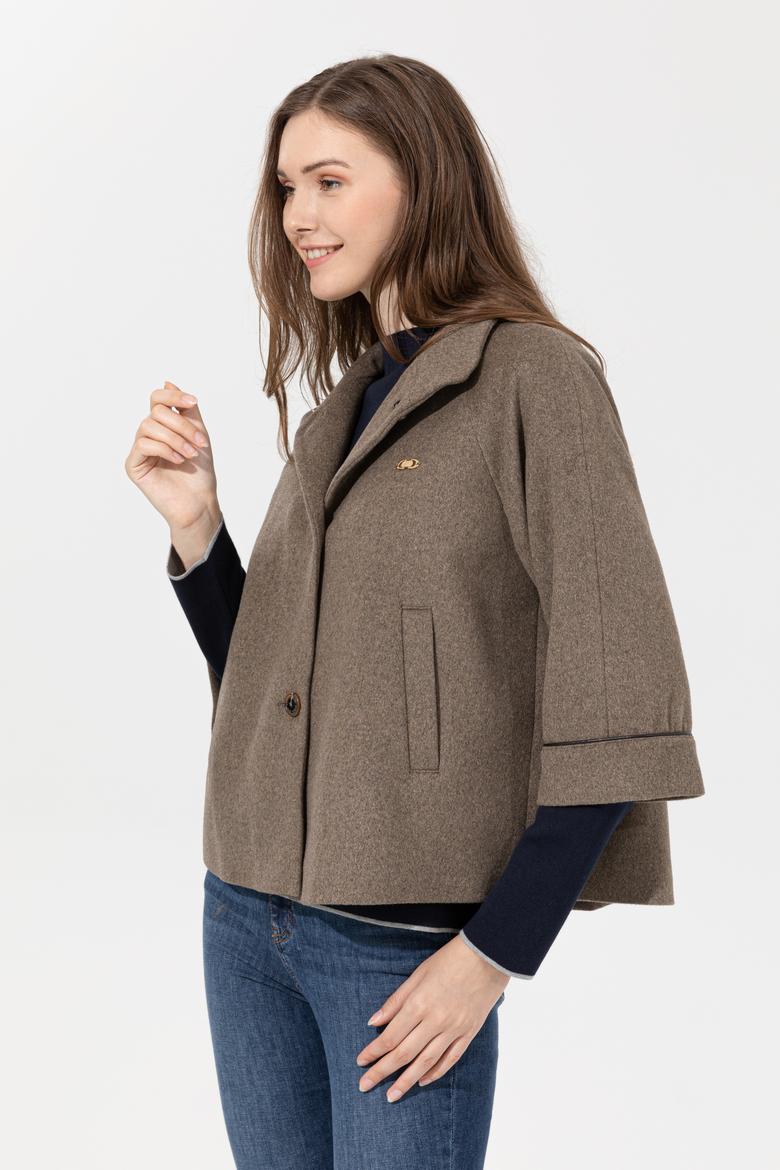 Kadın Kahverengi Kaşe Kaban - 50260822004