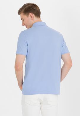 Erkek Mavi Basic Polo Yaka Tişört - 50264892096