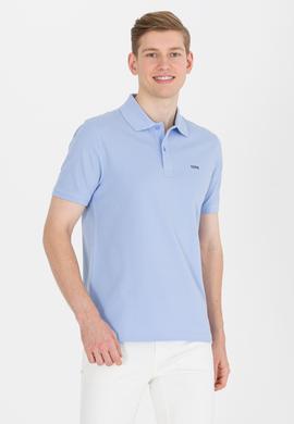 Erkek Mavi Basic Polo Yaka Tişört - 50264892096