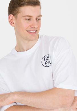 Erkek Beyaz Long Fit Bisiklet Yaka Tişört - 50264941009