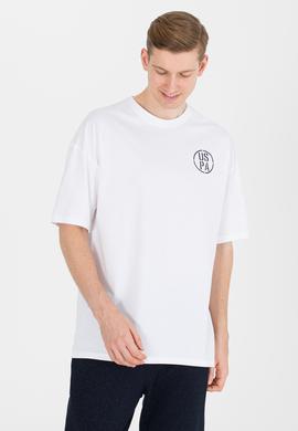 Erkek Beyaz Long Fit Bisiklet Yaka Tişört - 50264941009