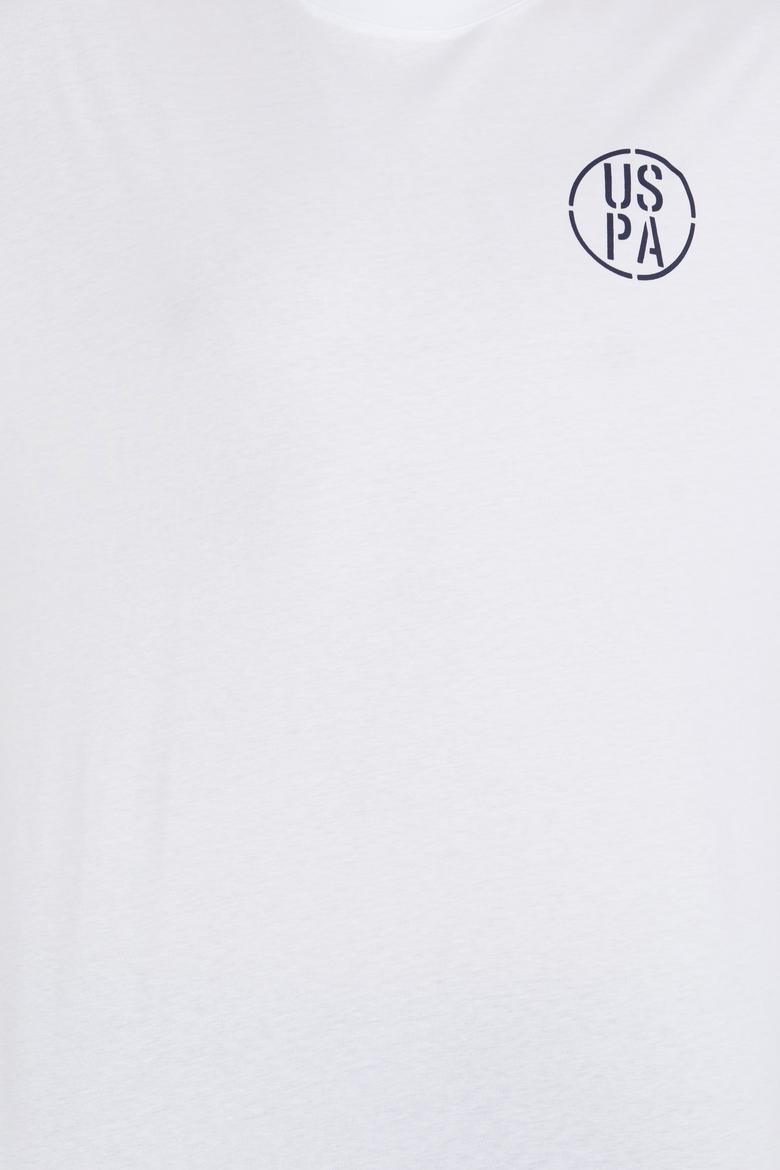 Erkek Beyaz Long Fit Bisiklet Yaka Tişört - 50264941009