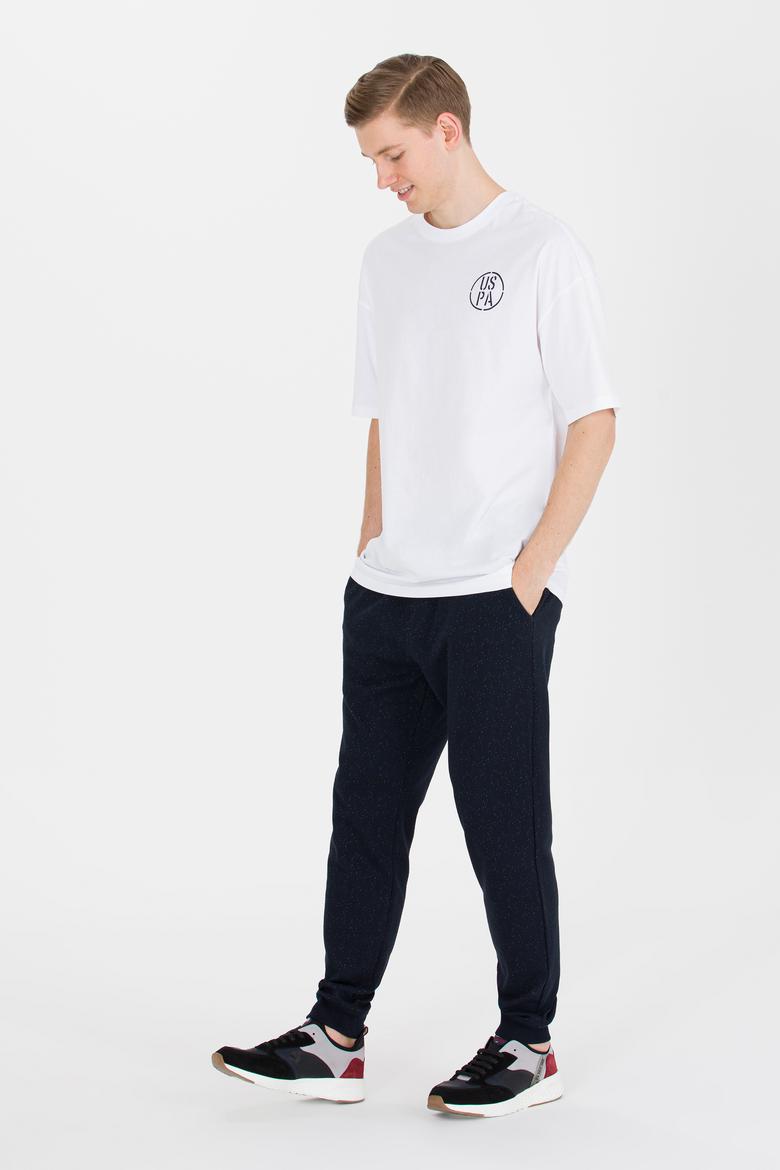 Erkek Beyaz Long Fit Bisiklet Yaka Tişört - 50264941009