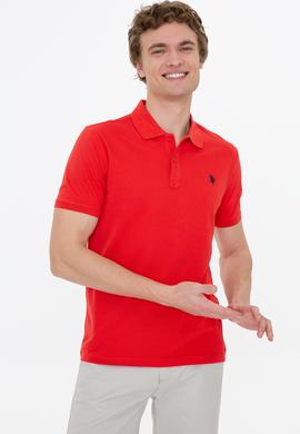 Erkek Açık Kırmızı Polo Yaka Basic T-Shirt - 50232303280