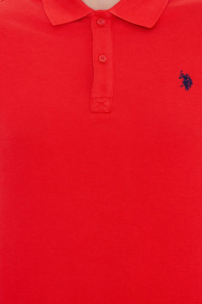 Erkek Açık Kırmızı Polo Yaka Basic T-Shirt - 50232303280