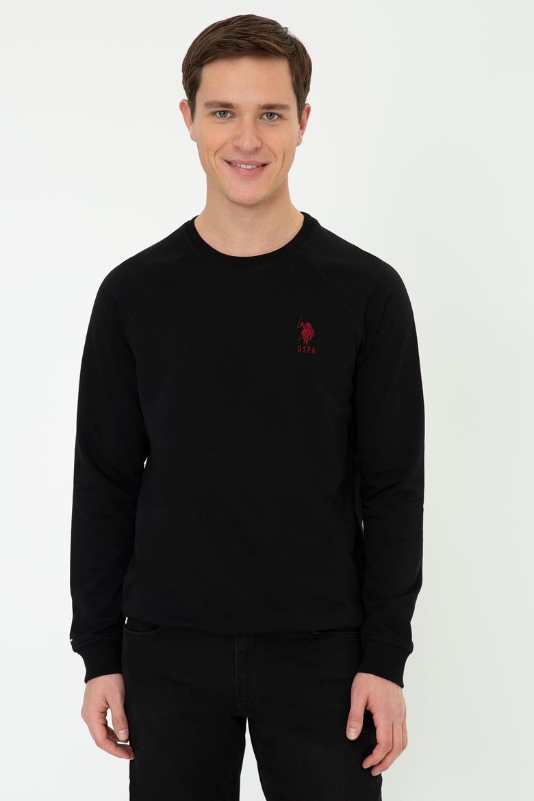Erkek Siyah Basic Sweatshirt