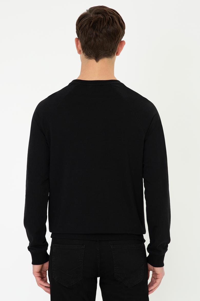 Erkek Siyah Basic Sweatshirt - 50240918028