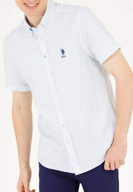 Erkek Açık Mavi Kısa Kollu Gömlek - 50263530040