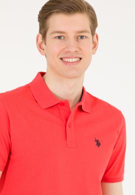 Erkek Kırmızı Basic Polo Yaka Tişört - 50262933365