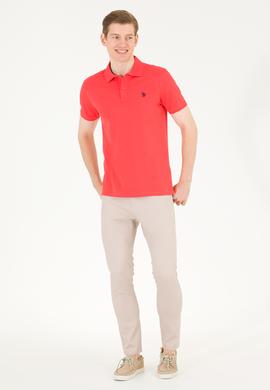Erkek Kırmızı Basic Polo Yaka Tişört - 50262933365