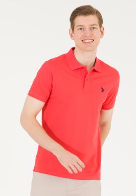 Erkek Kırmızı Basic Polo Yaka Tişört - 50262933365