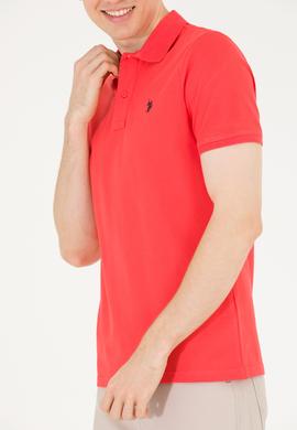 Erkek Kırmızı Basic Polo Yaka Tişört - 50262933365