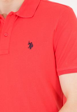 Erkek Kırmızı Basic Polo Yaka Tişört - 50262933365