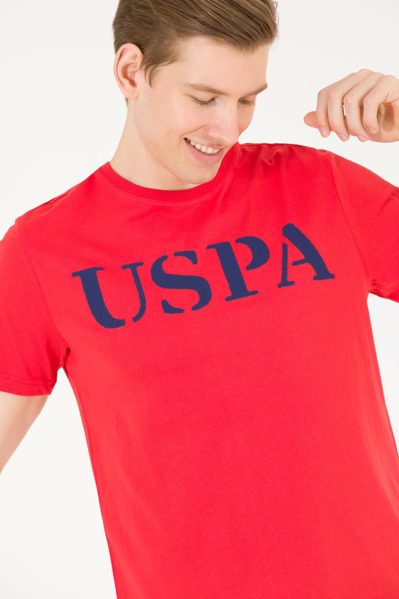 Erkek Kırmızı Basic Bisiklet Yaka Tişört - 50262976087