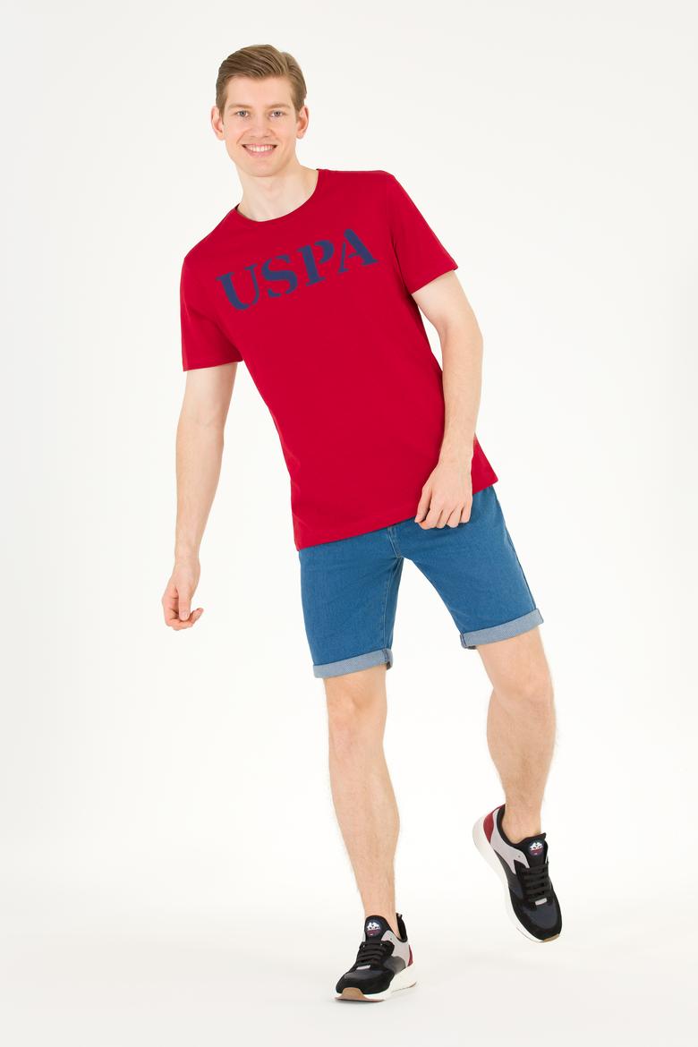 Erkek Bordo Basic Bisiklet Yaka Tişört - 50262976150