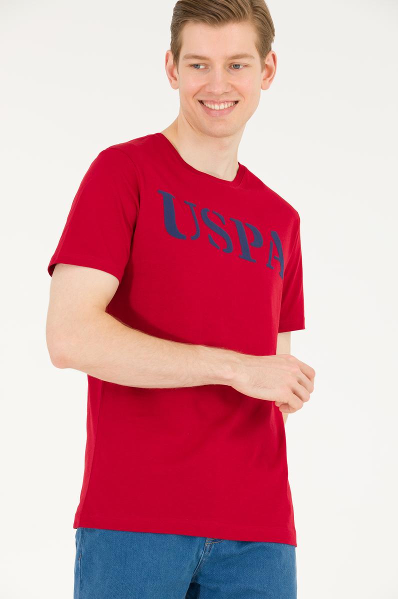 Erkek Bordo Basic Bisiklet Yaka Tişört