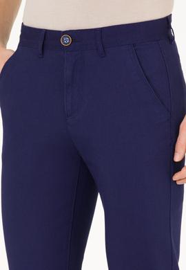 Erkek Slim Fit Lacivert Kanvas / Chino Pantolon - 50266090002