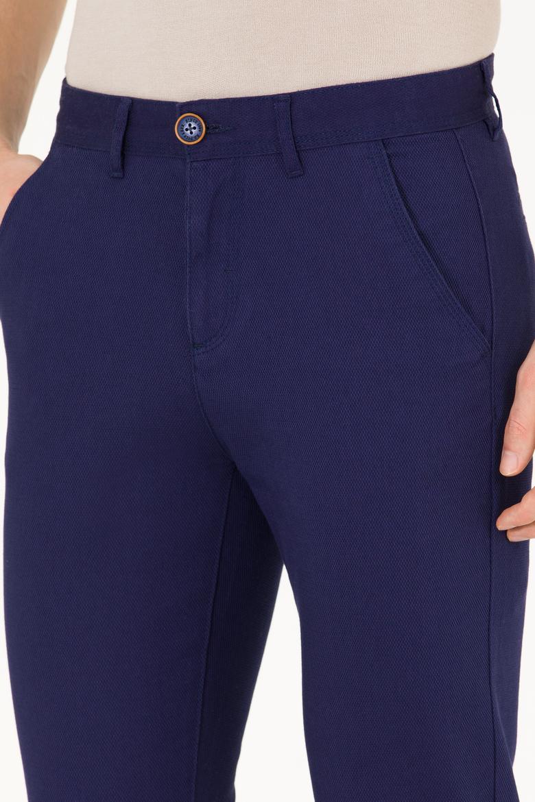 Erkek Slim Fit Lacivert Kanvas / Chino Pantolon - 50266090002