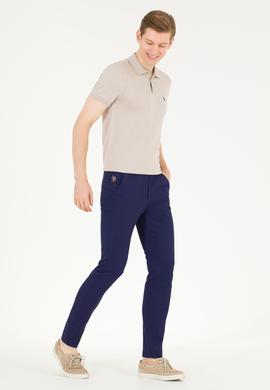 Erkek Slim Fit Lacivert Kanvas / Chino Pantolon - 50266090002
