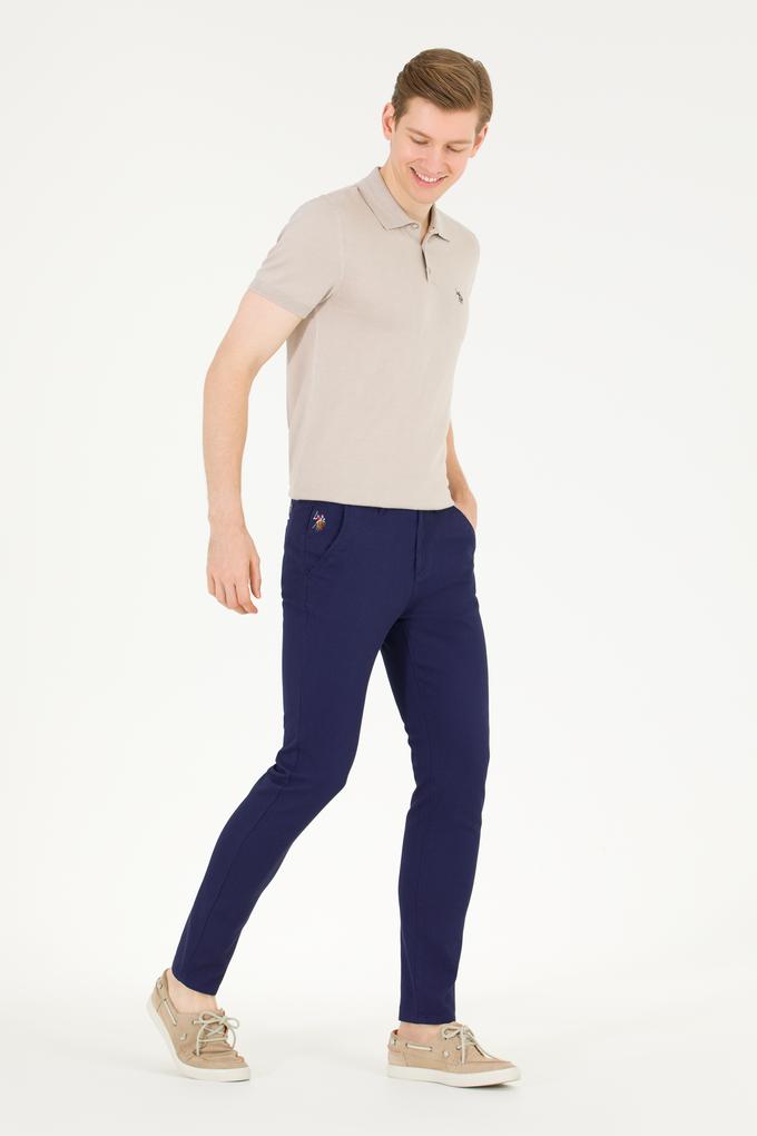 Erkek Slim Fit Lacivert Kanvas / Chino Pantolon
