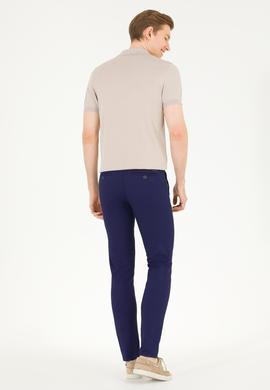 Erkek Slim Fit Lacivert Kanvas / Chino Pantolon - 50266090002