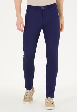 Erkek Slim Fit Lacivert Kanvas / Chino Pantolon - 50266090002