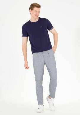 Erkek Lacivert Bisiklet Yaka Triko Kazak - 50262474001