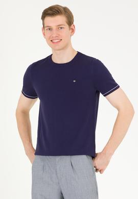 Erkek Lacivert Bisiklet Yaka Triko Kazak - 50262474001