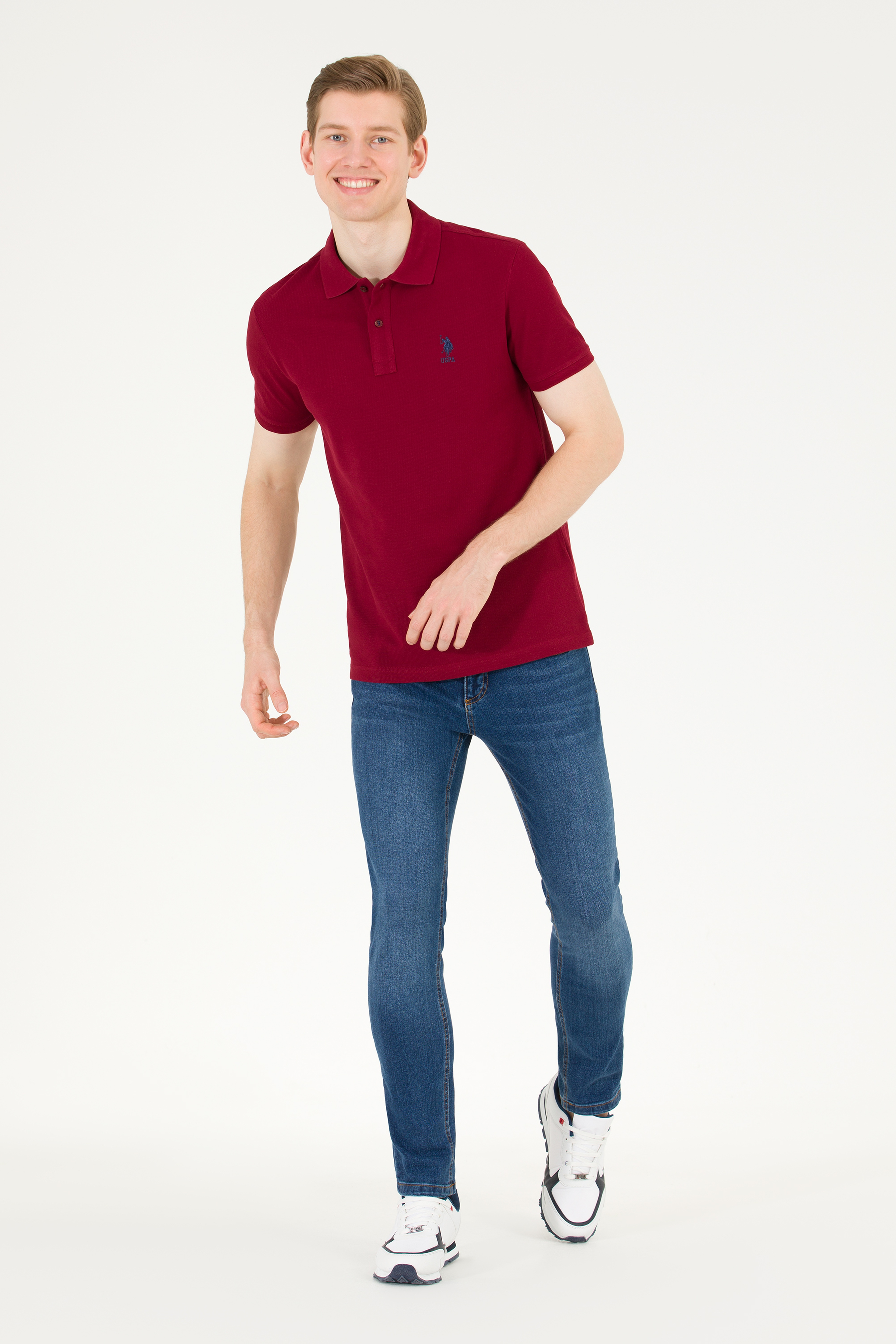 Erkek Plum Basic Polo Yaka Tişört - Image 2