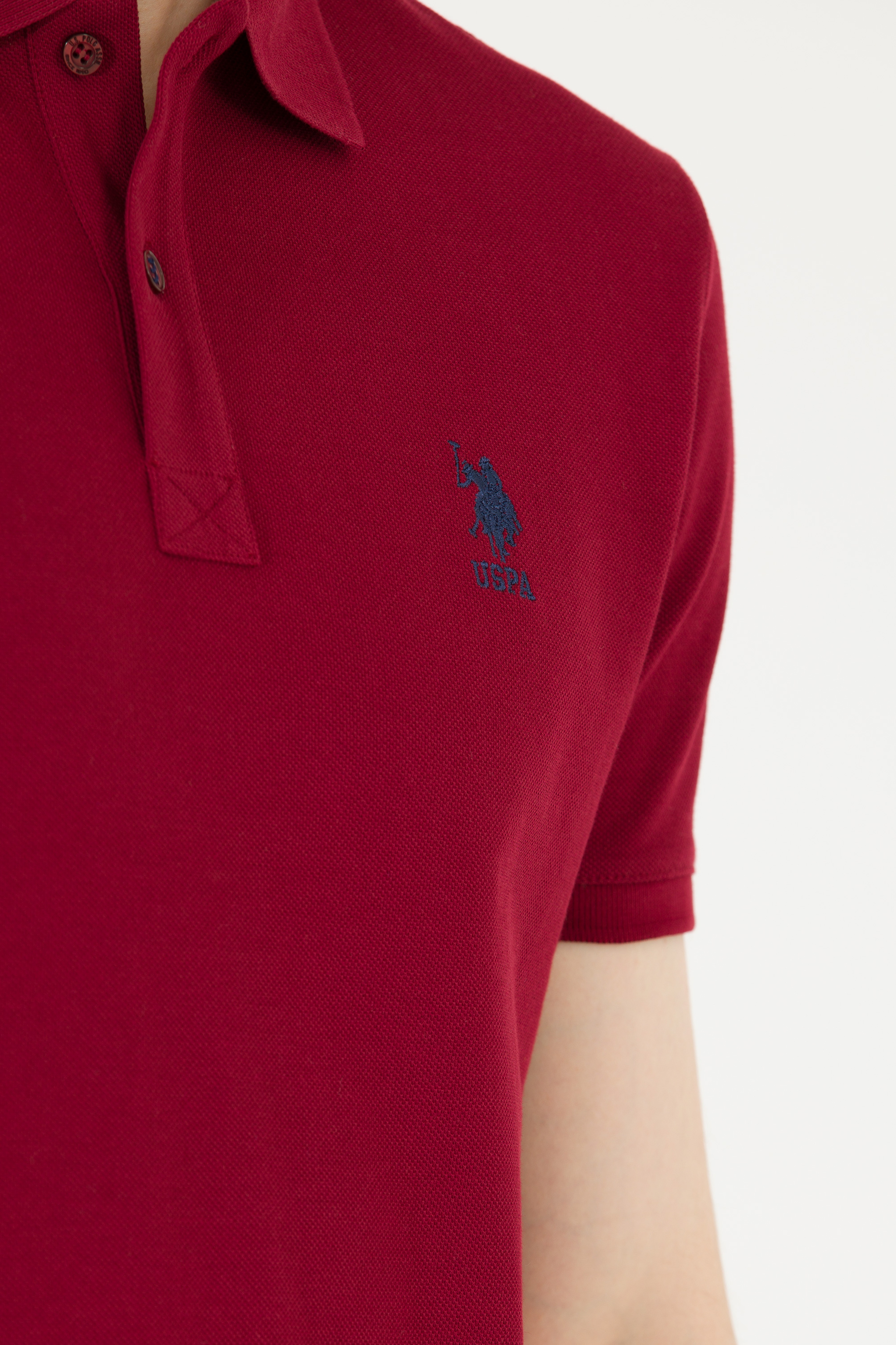 Erkek Plum Basic Polo Yaka Tişört - Image 7