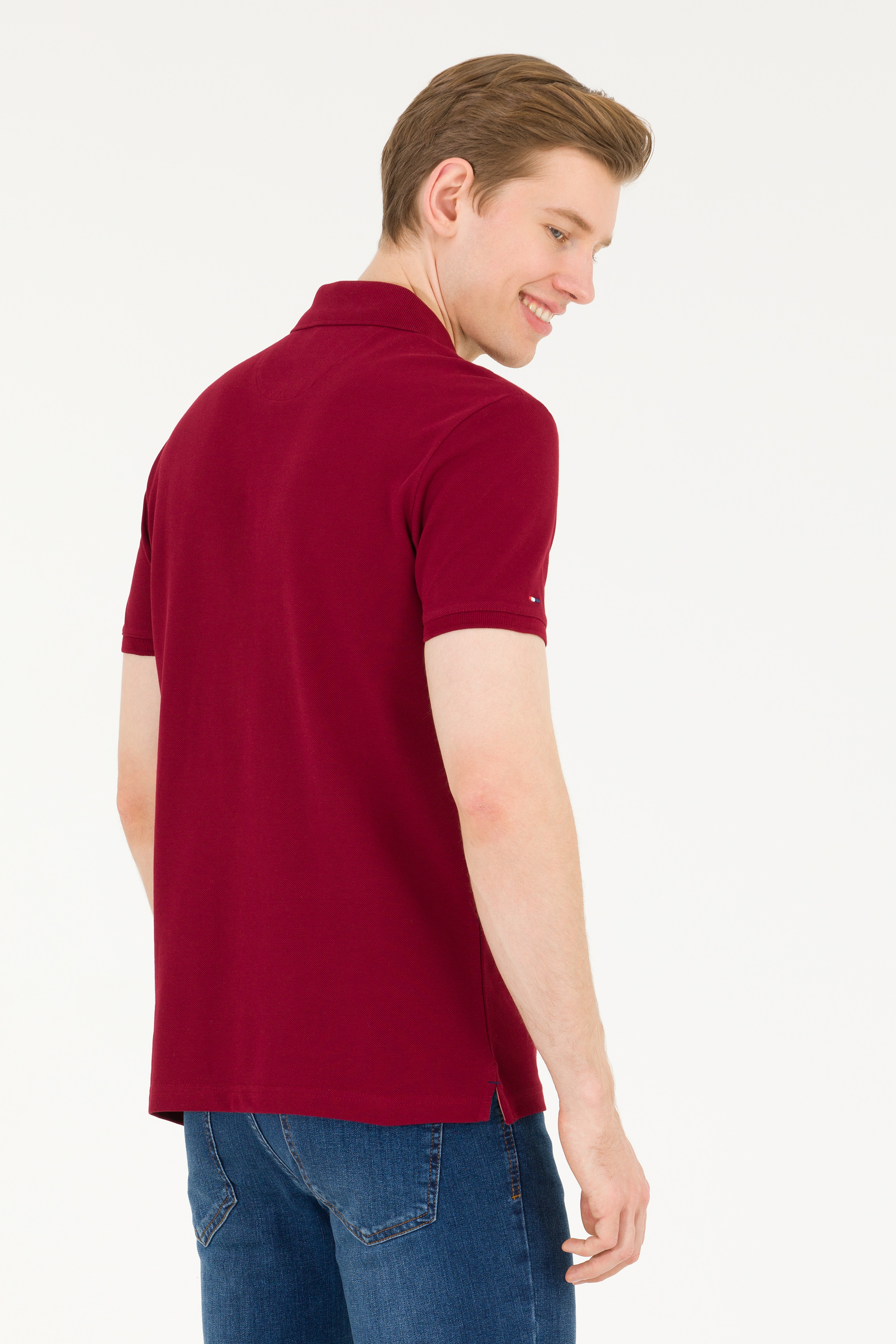 Erkek Plum Basic Polo Yaka Tişört