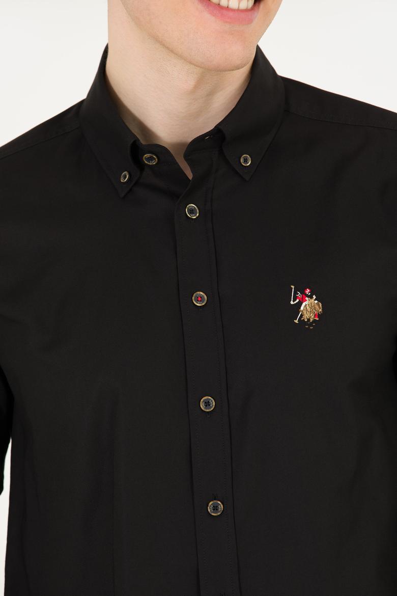 Erkek Siyah Uzun Kollu Basic Gömlek - 50263099109