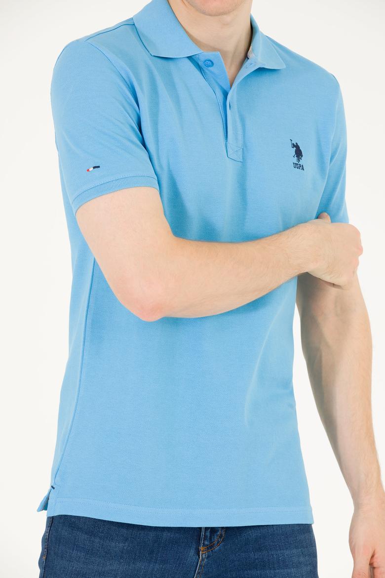 Erkek Turkuaz Basic Polo Yaka Tişört - 50263238134