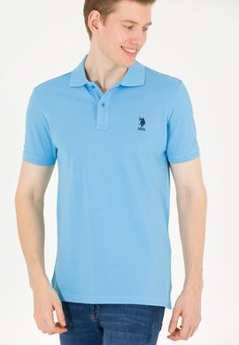 Erkek Turkuaz Basic Polo Yaka Tişört - 50263238134