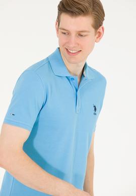 Erkek Turkuaz Basic Polo Yaka Tişört - 50263238134