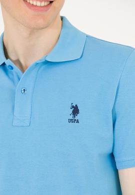 Erkek Turkuaz Basic Polo Yaka Tişört - 50263238134