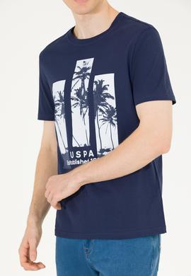 Erkek Lacivert Bisiklet Yaka Tişört - 50263397001