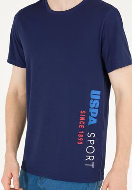 Erkek Lacivert Bisiklet Yaka Tişört - 50263562006