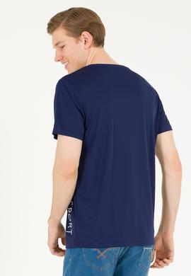Erkek Lacivert Bisiklet Yaka Tişört - 50263562006