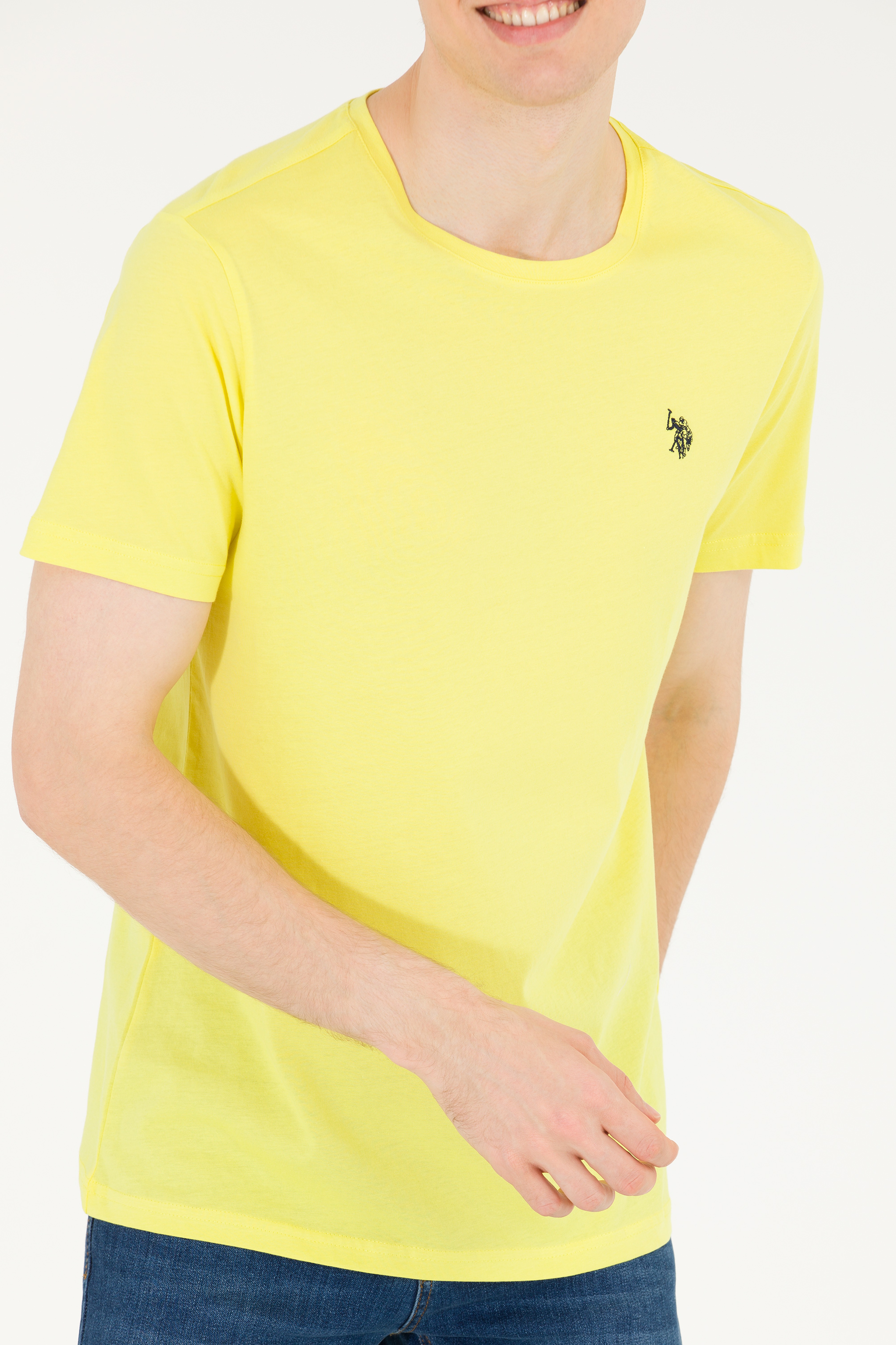 Erkek Citron Basic Bisiklet Yaka Tişört - Image 6