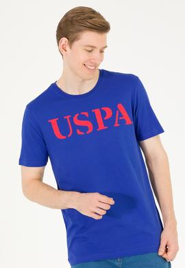 Erkek Mavi Basic Bisiklet Yaka Tişört - 50262976091