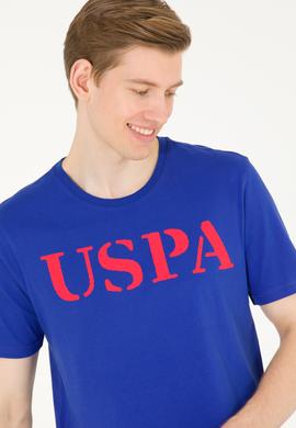 Erkek Mavi Basic Bisiklet Yaka Tişört - 50262976091