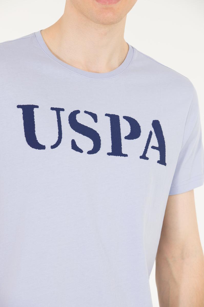 Erkek Mavi Basic Bisiklet Yaka Tişört