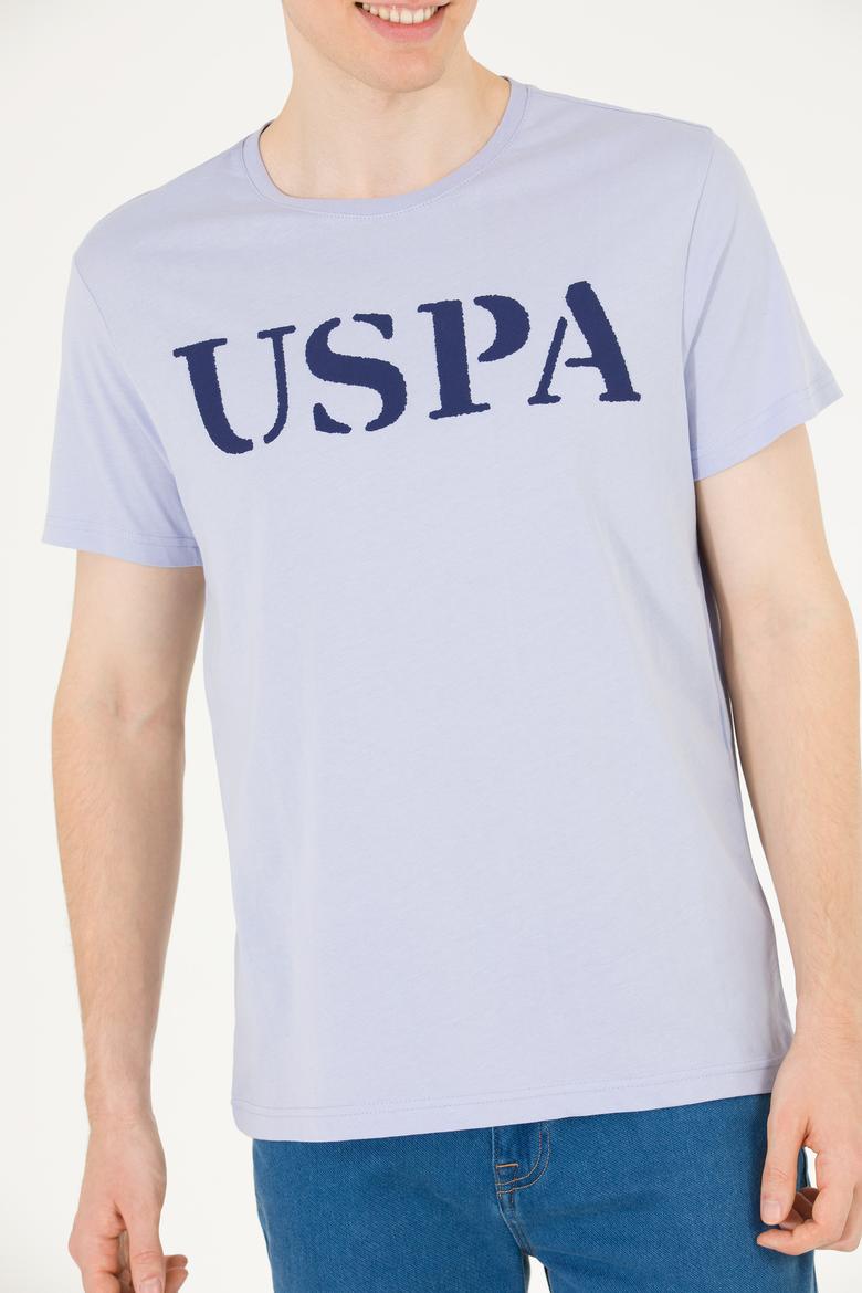 Erkek Mavi Basic Bisiklet Yaka Tişört - 50262976231