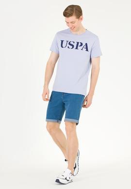 Erkek Mavi Basic Bisiklet Yaka Tişört - 50262976231