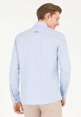 Erkek Açık Mavi Uzun Kollu Basic Gömlek - 50263099006