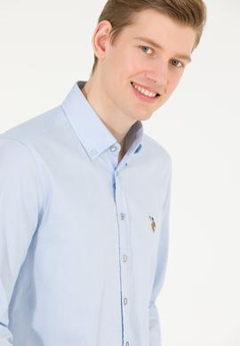 Erkek Açık Mavi Uzun Kollu Basic Gömlek - 50263099006